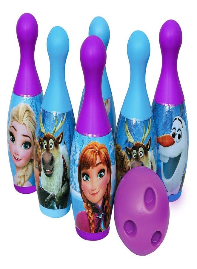 AHBHT 6 Pin 1 Ball Bowling Game Set Plastic Indoor and Outdoor Frozen Bowling Set for Kids (Multicolor) - Image 1
